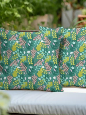 Water Resistant Botanical Cushion Cover