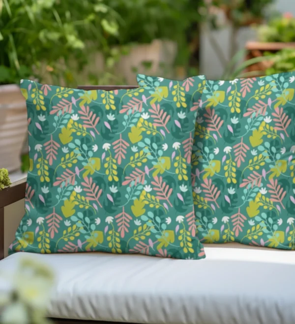 Water Resistant Botanical Cushion Cover